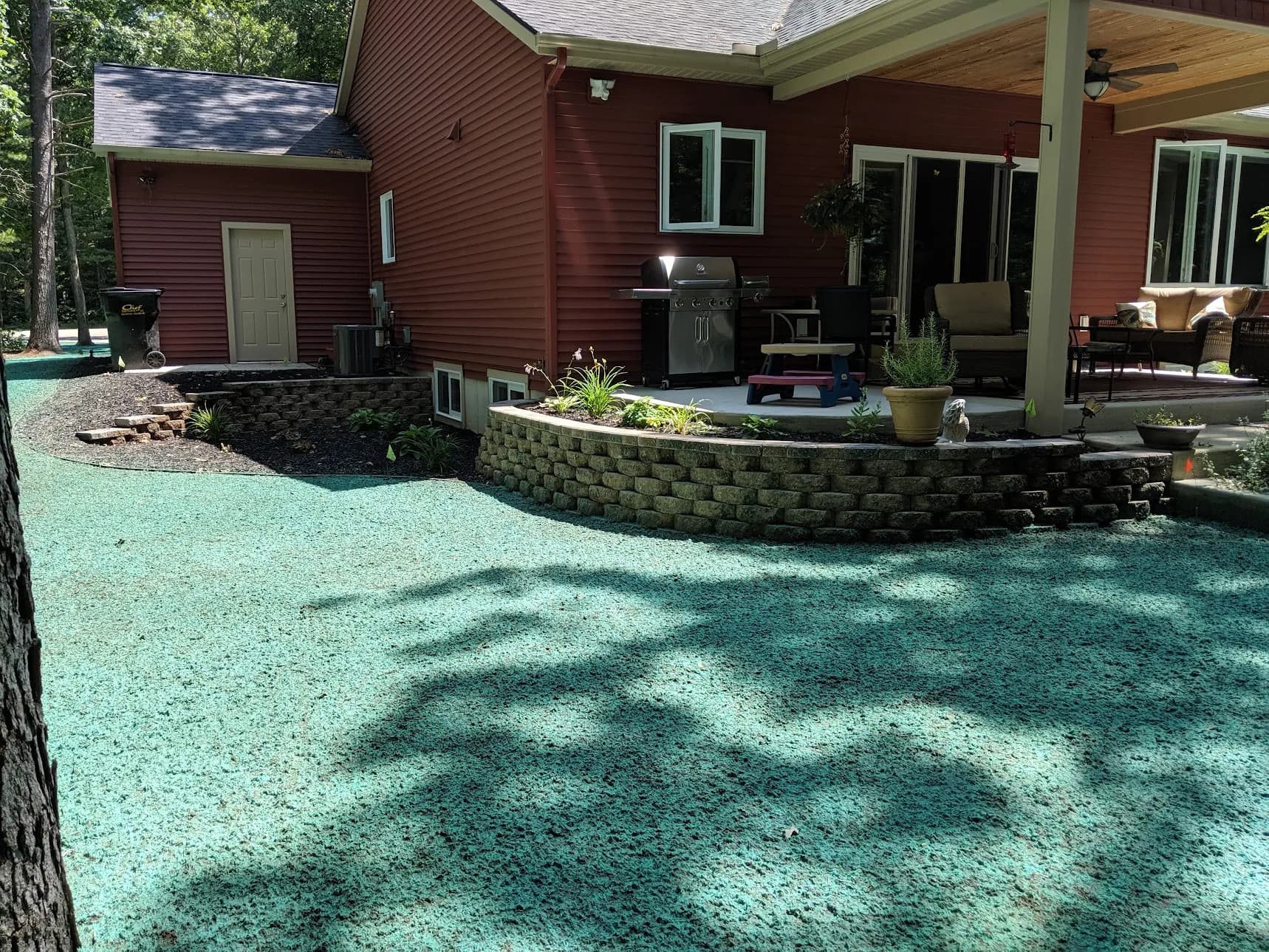 Backyard hydroseeding
