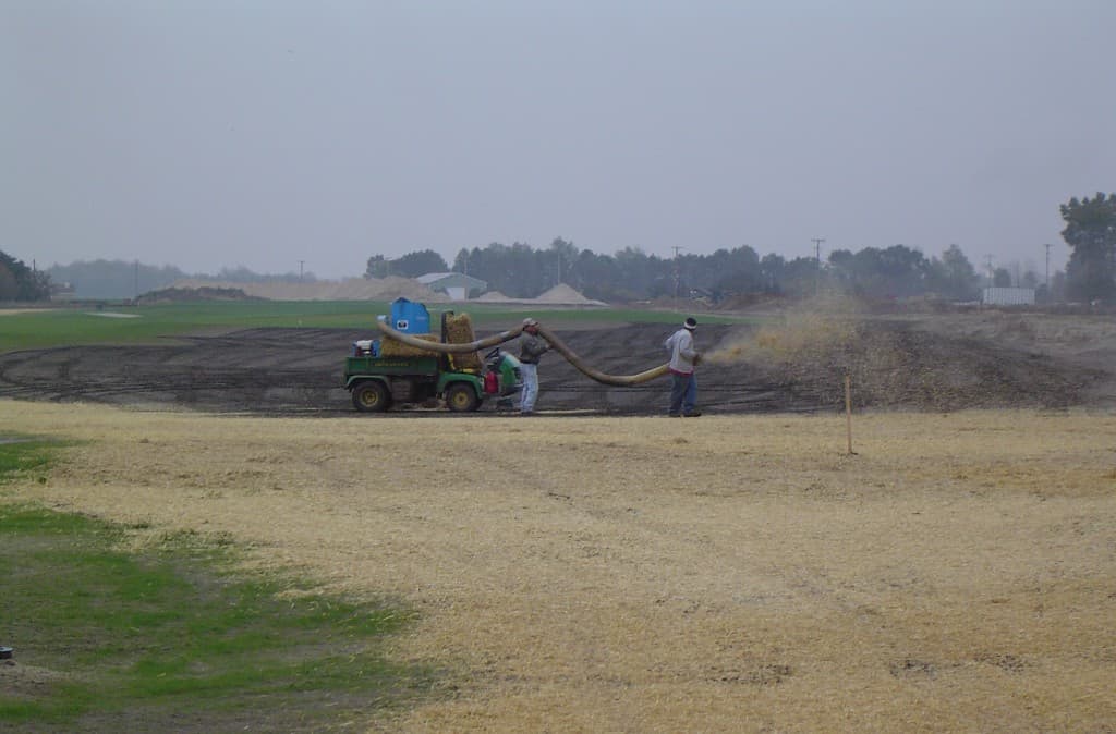 Golf course hydromulching at Macatawa Legends — view 6