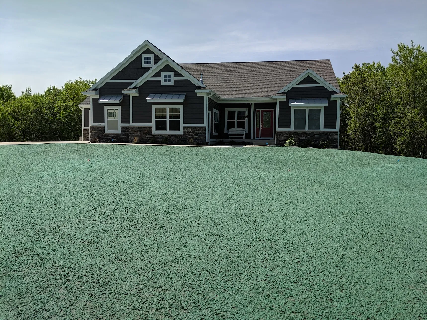 Craftsman home hydroseeding project