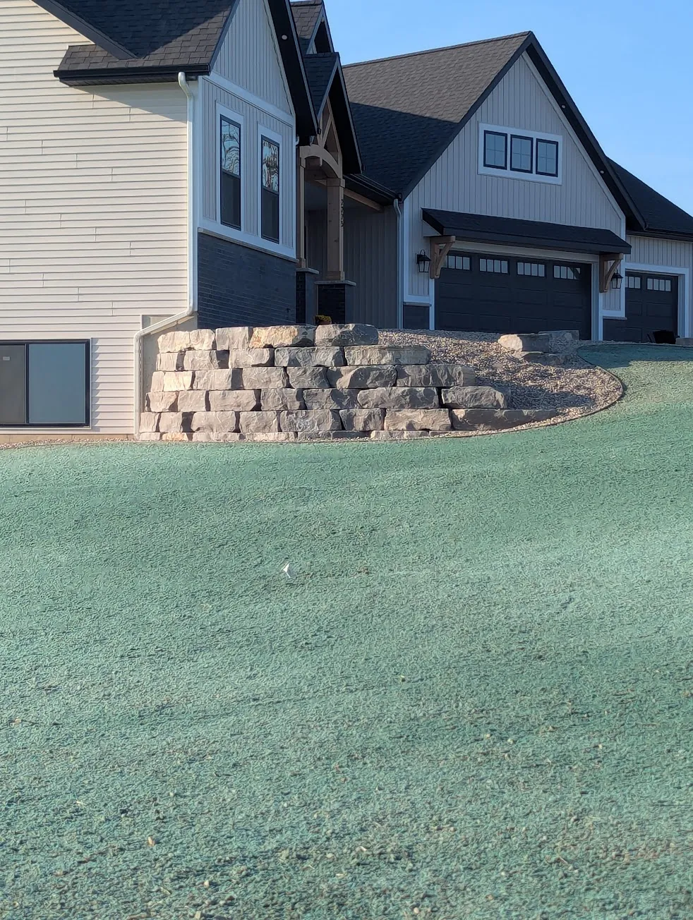 Full property hydroseeding coverage