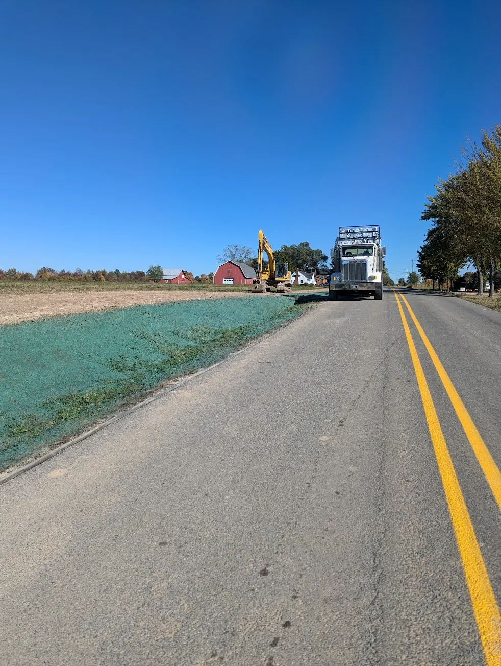 Roadside hydroseeding project