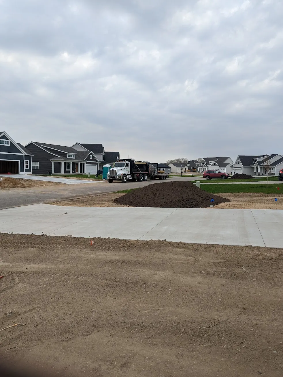 Topsoil delivery for site preparation